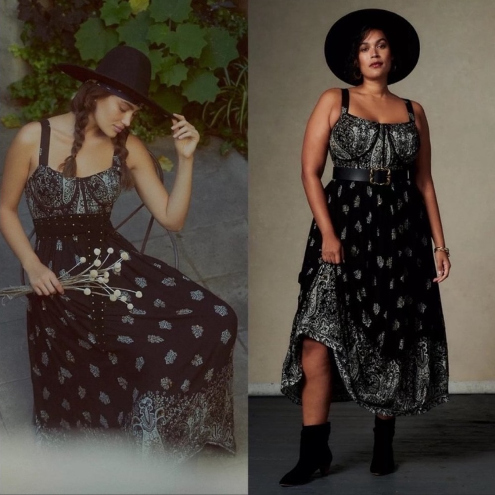 Anthropologie black beaded dress